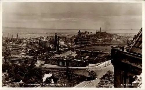 Ak Edinburgh Schottland, Blick vom Schloss