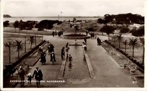 Ak Poole Südwestengland, Sandbanks Hotel, Eingang zum Pavillon