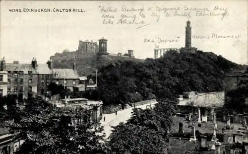 Ak Edinburgh Schottland, Calton Hill