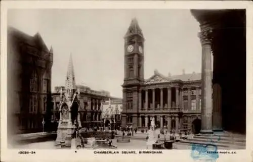 Ak Birmingham West Midlands England, Chamberlain Square