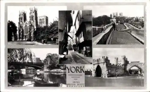 Ak York Yorkshire England, Walter Scott Bradford, Münster, Brücke