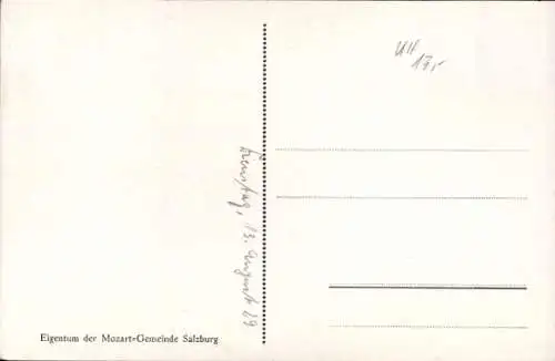 Künstler Ak Salzburg in Österreich, W. A. Mozart, geb. 1756, Geburtshaus