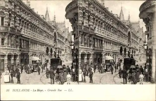 Stereo Ak Den Haag Südholland Niederlande, Grande Rue