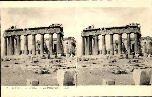 Stereo Ak Athen Griechenland, Parthenon