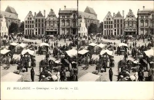 Stereo Ak Groningen Niederlande, Markt