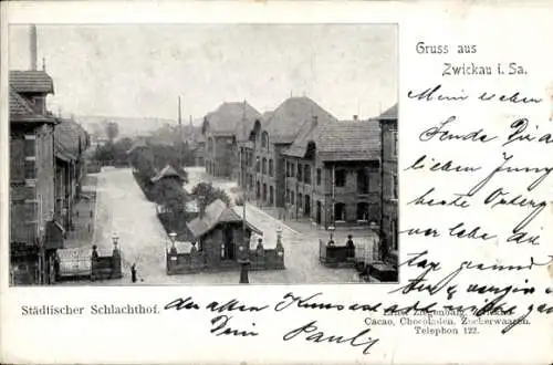 Ak Zwickau in Sachsen, Städtischer Schlachthof