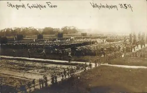 Foto Ak Wilhelmshaven an der Nordsee, Skagerrak Gedächtnis Feier 1917