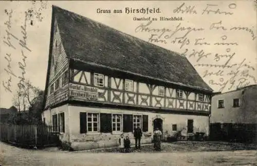 Ak Voigtsgrün Hirschfeld in Sachsen, Gasthof