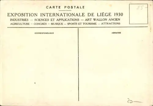 Ak Liège Lüttich Wallonien, Weltausstellung 1930, Hundertjahrfeier der belgischen Unabhängigkeit