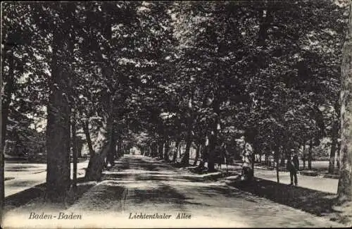 Ak Baden Baden am Schwarzwald, Lichtenthaler Allee