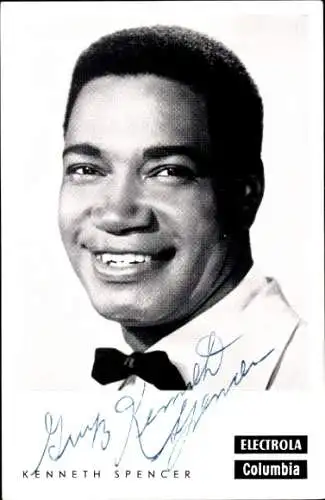 Ak Sänger Kenneth Spencer, Portrait, Autogramm