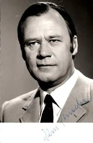 Ak Schauspieler Karl Fleischer, Portrait, Autogramm