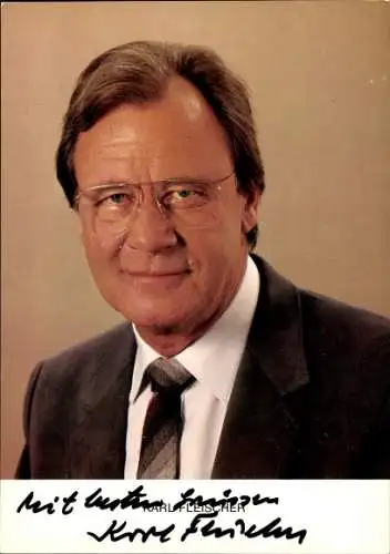 Ak Schauspieler Karl Fleischer, Portrait, Autogramm