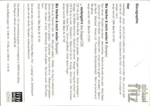 Ak Schauspieler und Sänger Michael Fitz, Portrait, Autogramm