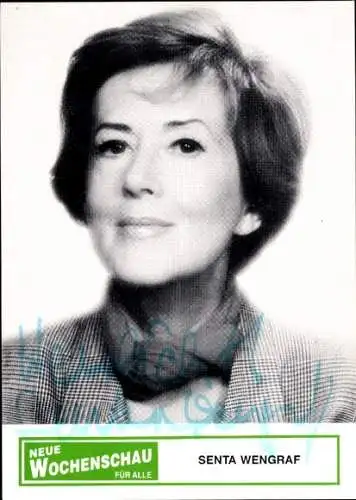 Ak Schauspielerin Senta Wengraf, Portrait, Autogramm