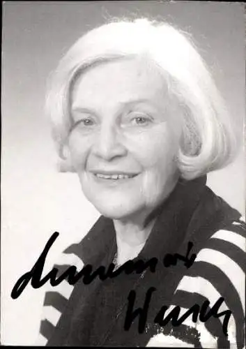 Ak Schauspieler Annemarie Wendl, Portrait, in Lindenstraße als Else Kling, Autogramm