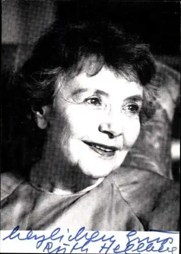 Ak Schauspielerin Ruth Hellberg, Portrait, Autogramm