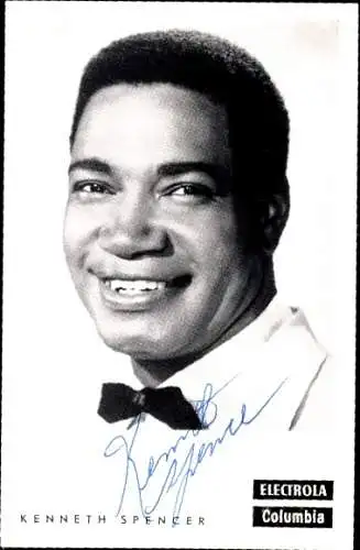 Ak Sänger Kenneth Spencer, Portrait, Autogramm