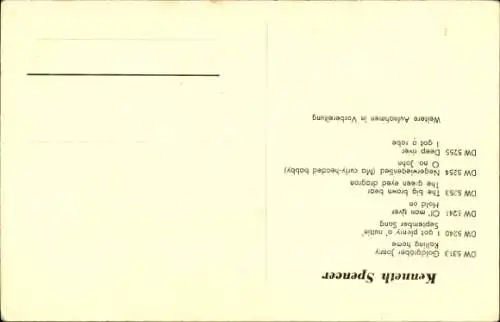 Ak Sänger Kenneth Spencer, Portrait, Autogramm