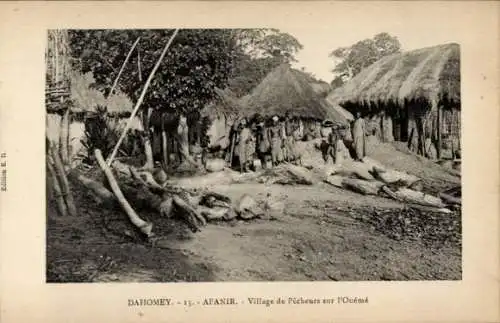 Ak Dahomey Benin, Afanir, Fischerdorf an der Oueme