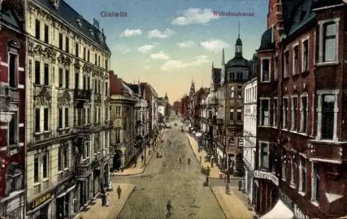 Ak Gliwice Gleiwitz Oberschlesien, Wilhelmstraße