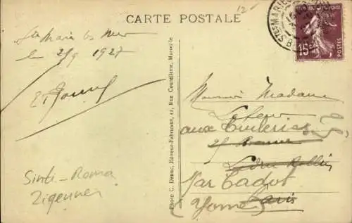 Ak Les Saintes Maries de la Mer Bouches du Rhône, Campement des Bohemiens
