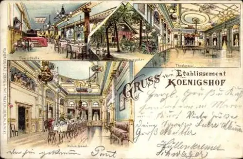 Litho Berlin, Etablissement Königshof, Konzerthalle, Theatersaal