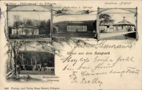 Ak Eldagsen Springe am Deister Niedersachsen, Saupark, Kaiserliches Jagdschloss, Forsthaus
