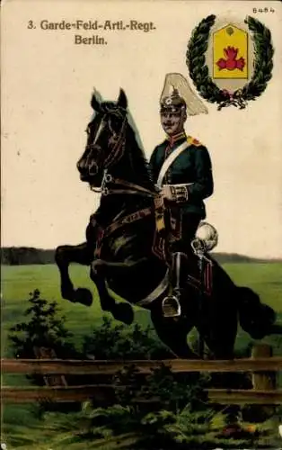 Ak 3. Garde-Feldartillerie-Regiment Berlin, Soldat zu Pferde