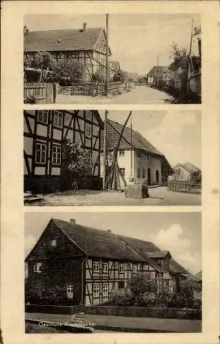 Ak Hetjershausen Göttingen in Niedersachsen, Gasthaus, Alter Dorfbrunnen