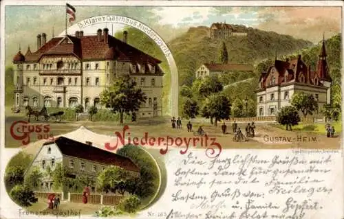 Litho Dresden Niederpoyritz, Gustav-Heim, Gasthaus