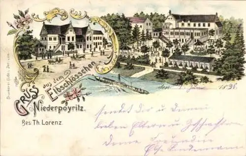 Litho Dresden Niederpoyritz, Gasthaus Elbschlösschen