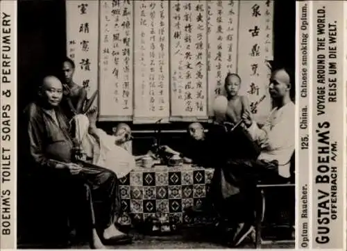 Foto China, Opium Raucher, Chinesen, Boehm's Toilet Soap