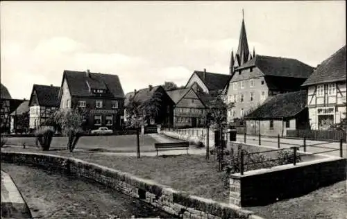 Ak Bodenfelde an der Weser, Reiherbachplatz