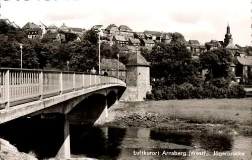 Ak Arnsberg im Sauerland Westfalen, Jägerbrücke