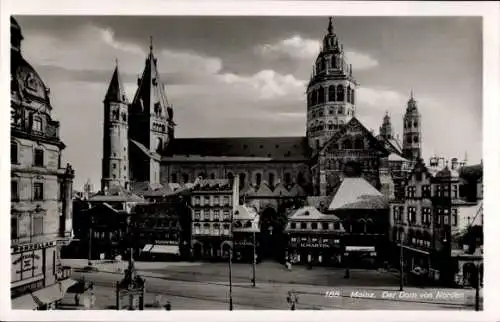 Ak Mainz am Rhein, Dom von Norden