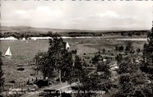 Ak Haltern am See Westfalen, Blick vom Hotel Seestern, Borkenberge