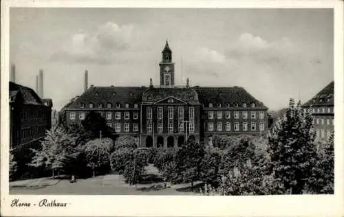 Ak Herne im Ruhrgebiet, Rathaus, Vorderseite