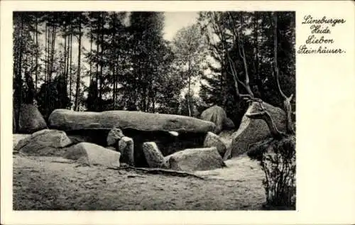 Ak Bergen in der Lüneburger Heide, Sieben Steinhäuser