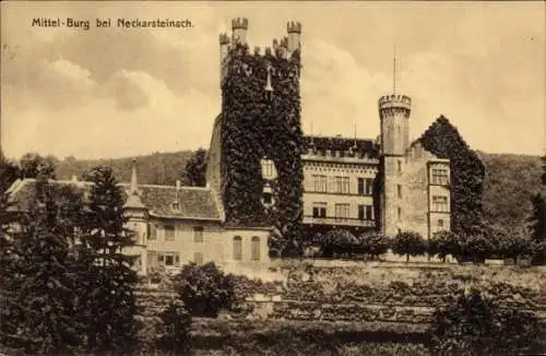 Ak Neckarsteinach in Hessen, Mittel-Burg