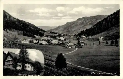 Ak Menzenschwand St. Blasien im Schwarzwald, Totalansicht, Pension Lena Maier