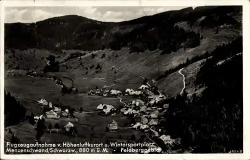 Ak Menzenschwand St. Blasien im Schwarzwald, Totalansicht, Flugzeugaufnahme, Feldberggebiet