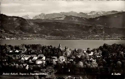 Ak Lindau am Bodensee Schwaben, Aschach, Bregenz, Bregenzerwaldberge, Panorama