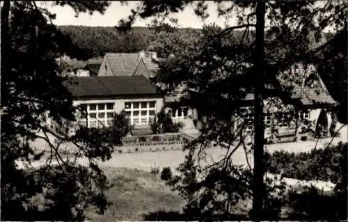 Ak Hirschluch Storkow, Blick auf ein Haus durch Bäume