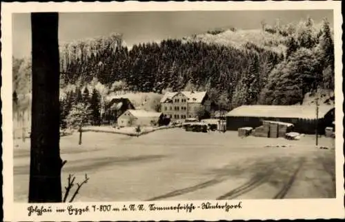 Ak Holzhau Rechenberg Bienenmühle Erzgebirge, Teilansicht, Winteransicht