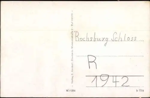 Ak Rochsburg Mulde Lunzenau, Fluss, Brücke, Häuser, Schloss