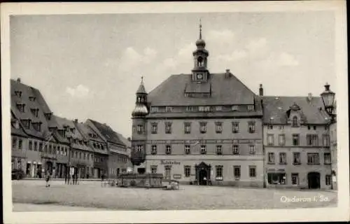 Ak Oederan in Sachsen, Teilansicht