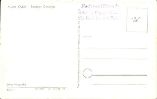 Ak Oybin in der Oberlausitz, Zittauer Gebirge, Blick von der Oertelwand