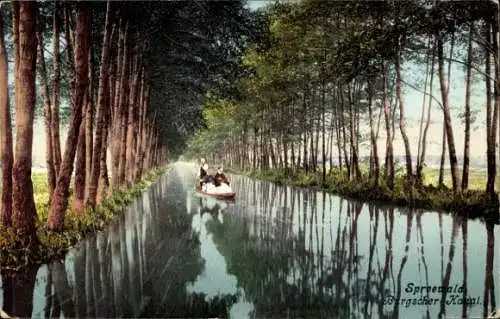 Ak Lübbenau im Spreewald, Burgscher Kanal