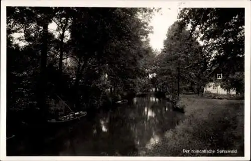 Ak Burg im Spreewald, Teilansicht, Kanal